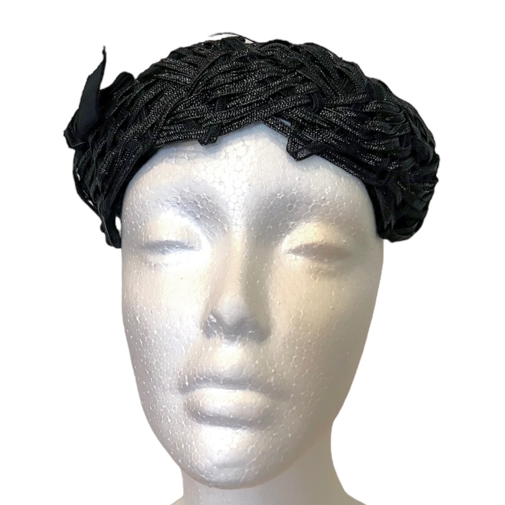Vintage Mr. Irving Original Black Fascinator Hat